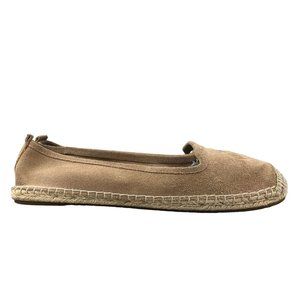 Michael Kors Women's Size 7.5M Kendrick Brown Leather Suede Espadrille Flats